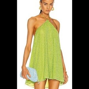 Oseree Lumiere Necklace Dress in Green S/M